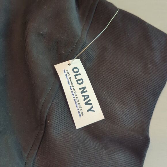 Old Navy Active Dynamic Fleece Hoodie Sweatshirt Womens Small Black Cropped - Picture 7 of 8